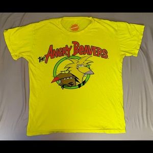Angry Beavers T-Shirt Medium Yellow